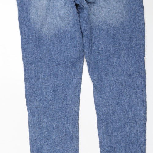 Denim & Co. Womens Blue Cotton Skinny Jeans Size 10 L29 in Regular Zip