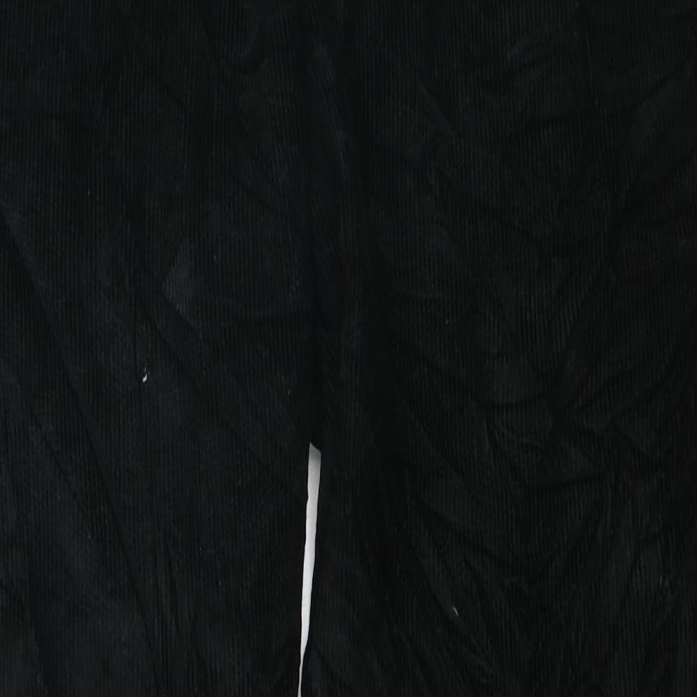 Marks and Spencer Mens Green Cotton Trousers Size 34 in L33 in Regular Zip