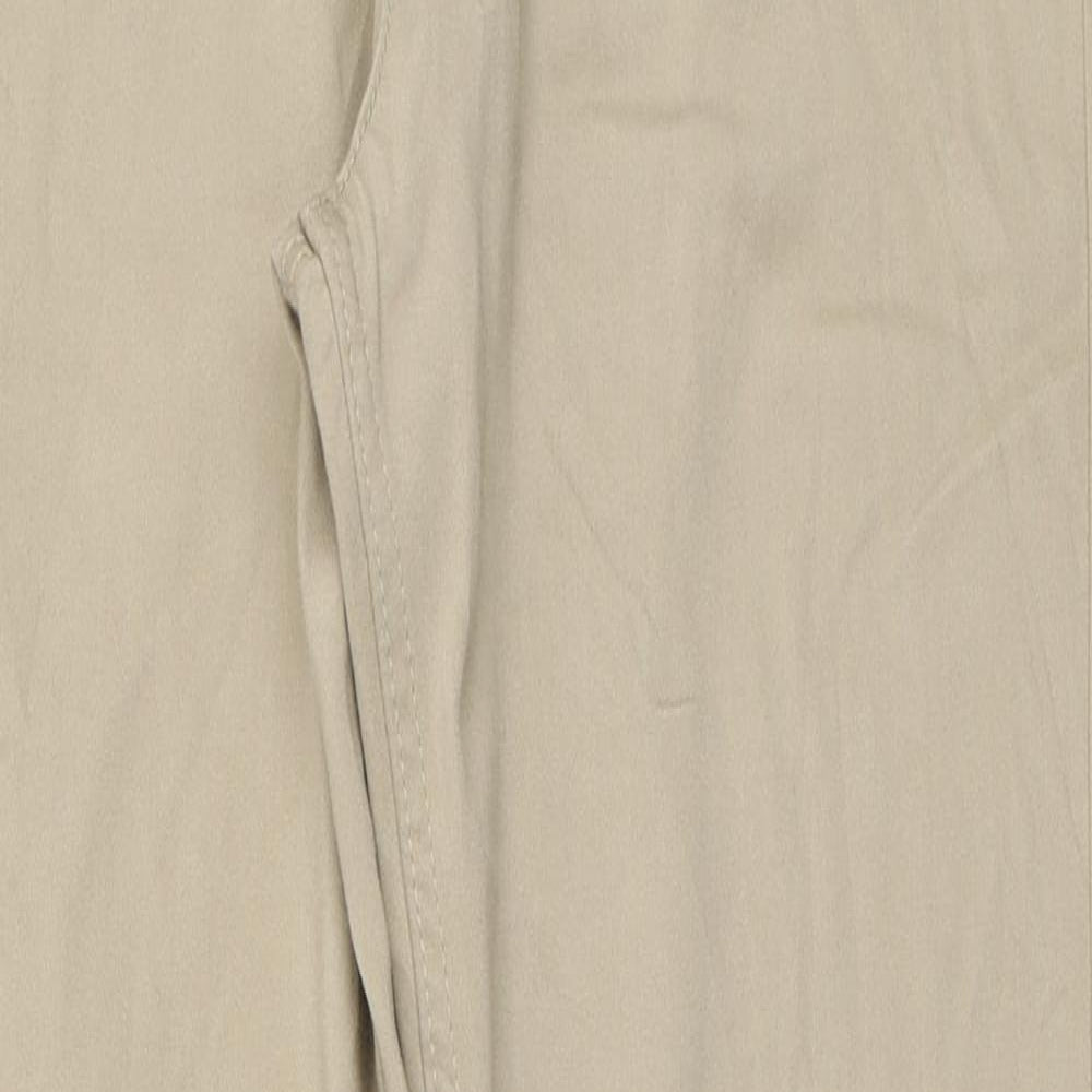 Per Una Womens Beige Polyester Straight Jeans Size 14 L30 in Regular Zip