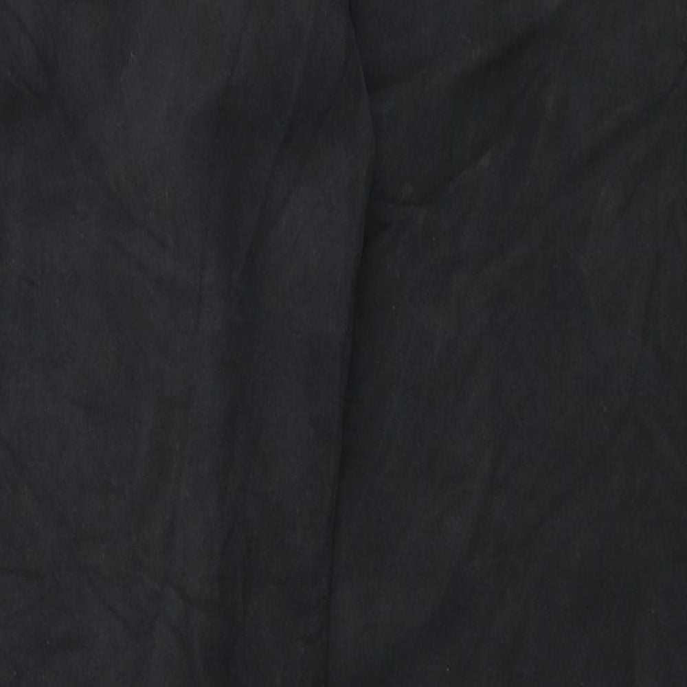 Marks and Spencer Mens Grey Cotton Chino Trousers Size 34 in L33 in Regular Zip