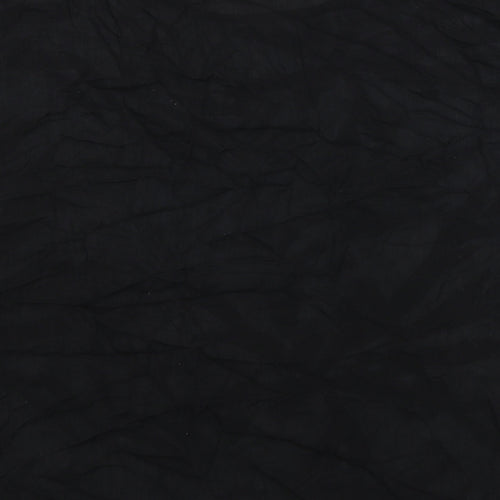 Damart Womens Black Floral Viscose Basic T-Shirt Size 14 Boat Neck