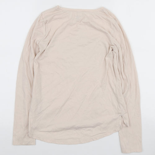 Gap Girls Pink Polyester Pullover T-Shirt Size 13 Years Round Neck Pullover - Reversible sequins star