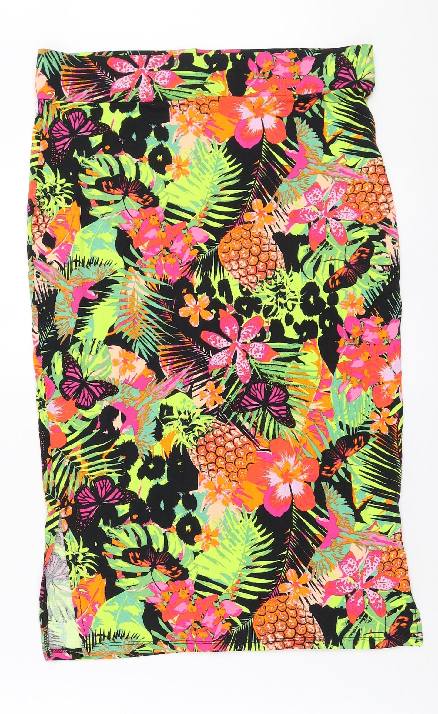 George Womens Multicoloured Floral Viscose Straight & Pencil Skirt Size 12