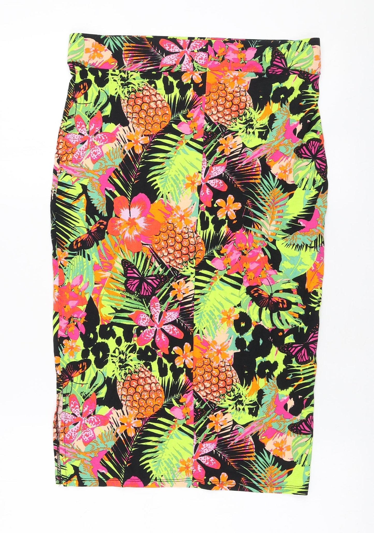 George Womens Multicoloured Floral Viscose Straight & Pencil Skirt Size 12