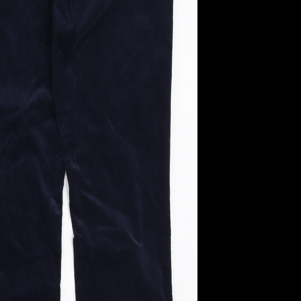 Marks and Spencer Womens Blue Cotton Straight Jeans Size 18 L28 in Regular Zip