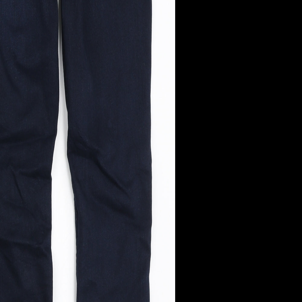 Marks and Spencer Womens Blue Polyester Skinny Jeans Size 12 L28 in Regular Zip