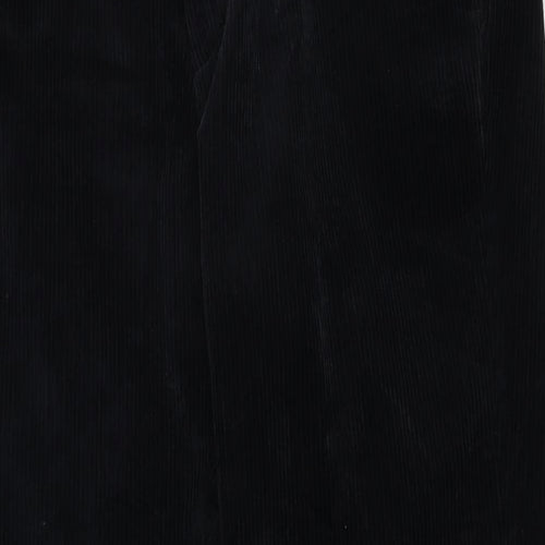 Marks and Spencer Mens Blue Cotton Trousers Size 36 in L29 in Regular Zip