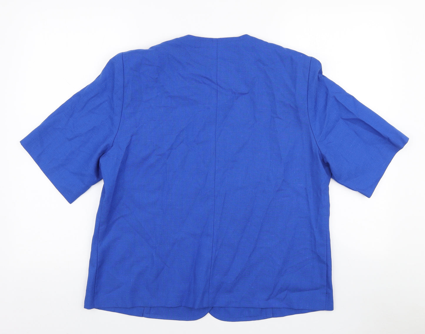 Gordon Wyatt Womens Blue Jacket Blazer Size 16 Button