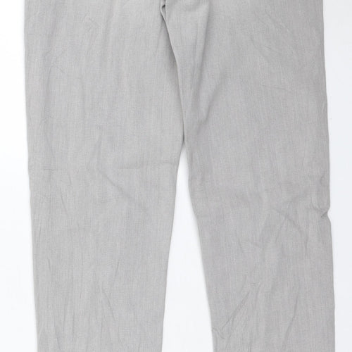 Marks and Spencer Womens Grey Cotton Skinny Jeans Size 8 L29 in Regular Zip