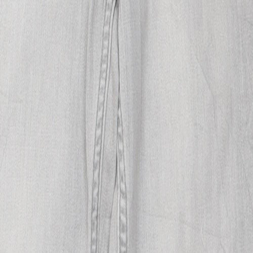 Marks and Spencer Womens Grey Cotton Skinny Jeans Size 8 L29 in Regular Zip