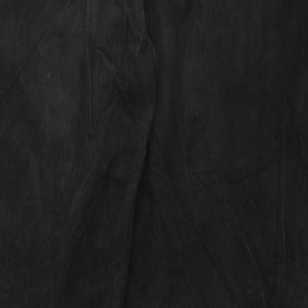 Marks and Spencer Womens Black Cotton Bootcut Jeans Size 18 L32 in Regular Zip