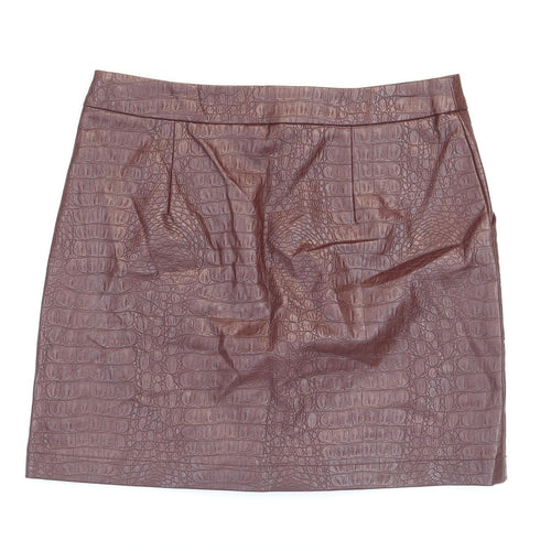 George Womens Red Animal Print Polyurethane Mini Skirt Size 10 Zip - Pleather. Snakeskin pattern.