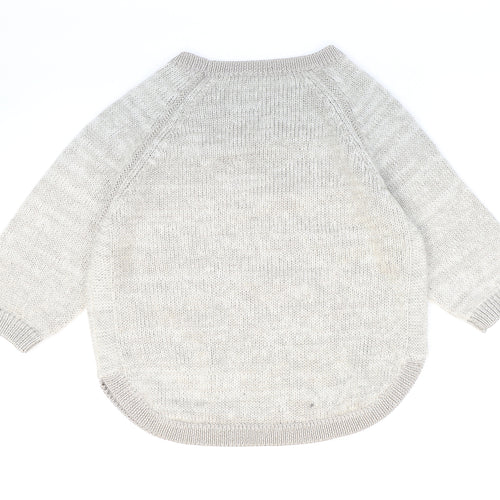 Autograph Womens Grey Round Neck Polyester Pullover Jumper Size 14