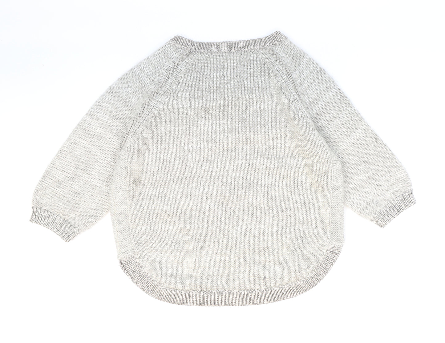 Autograph Womens Grey Round Neck Polyester Pullover Jumper Size 14
