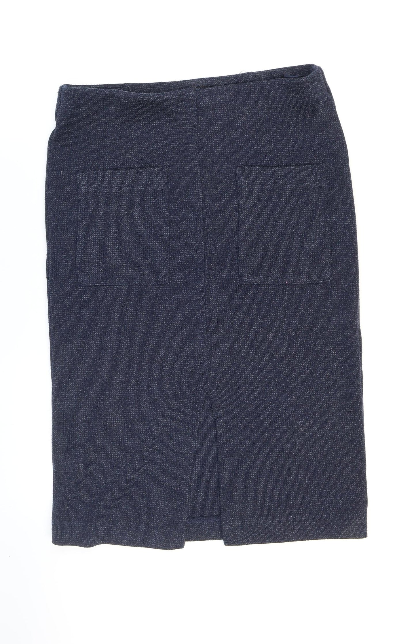 NEXT Womens Blue Polyester Straight & Pencil Skirt Size 14