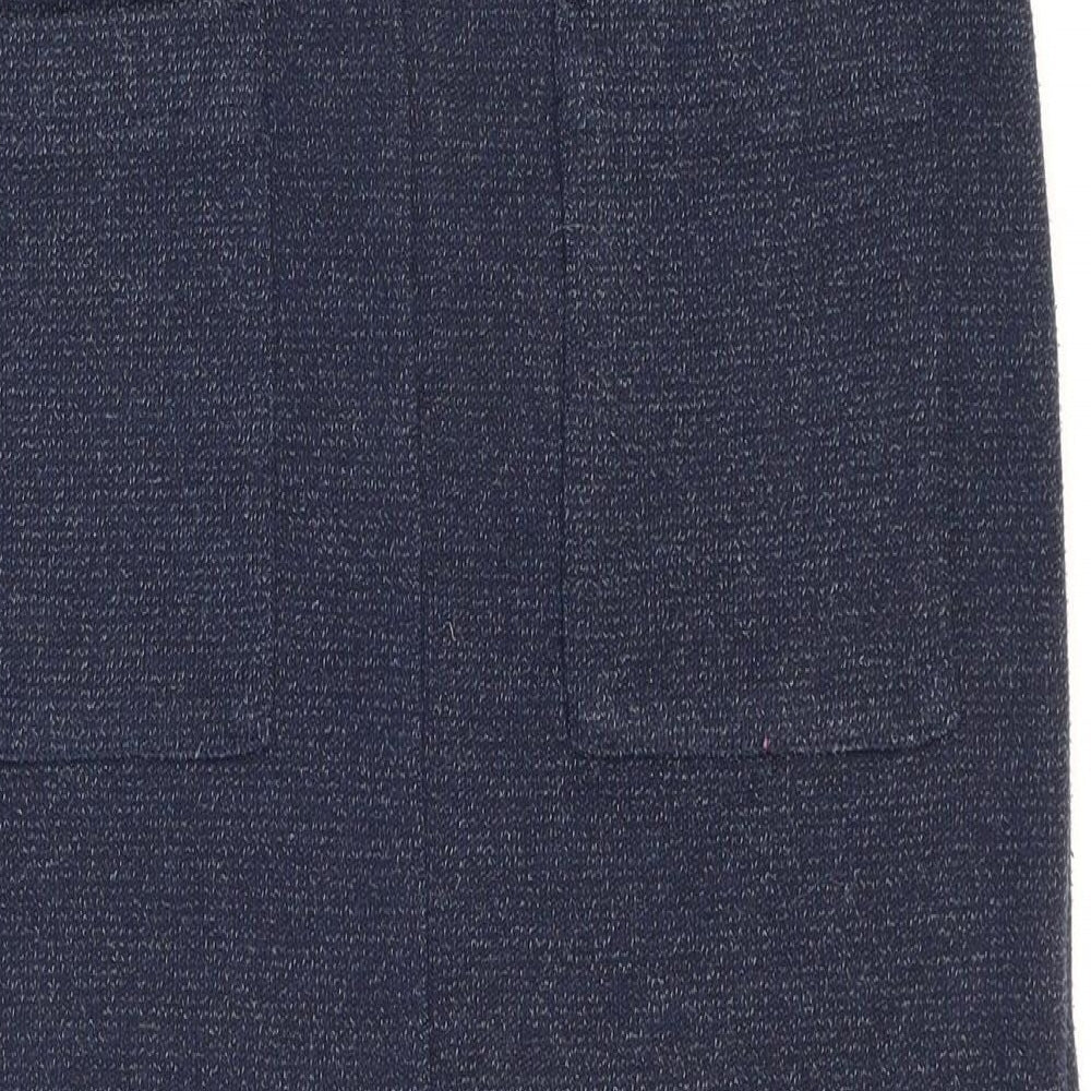 NEXT Womens Blue Polyester Straight & Pencil Skirt Size 14