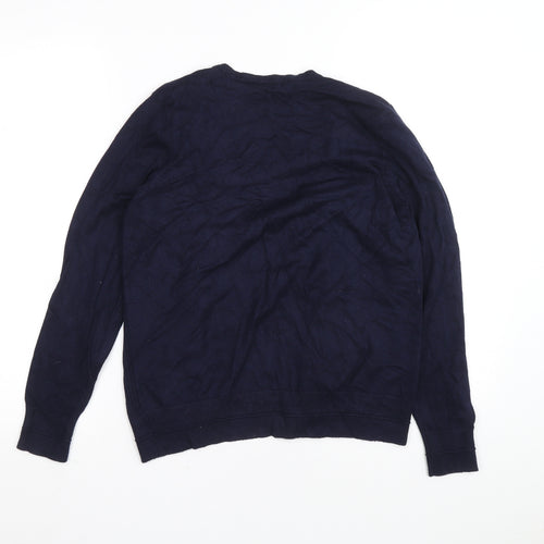 M&Co Womens Blue V-Neck Viscose Cardigan Jumper Size 12