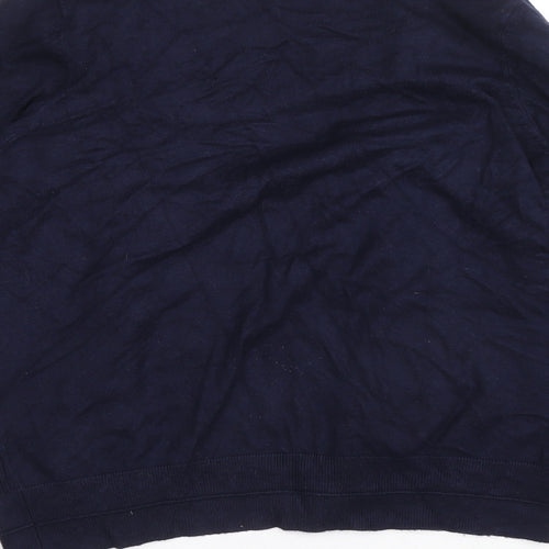 M&Co Womens Blue V-Neck Viscose Cardigan Jumper Size 12