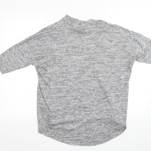 New Look Womens Grey Round Neck Polyester Pullover Jumper Size 12