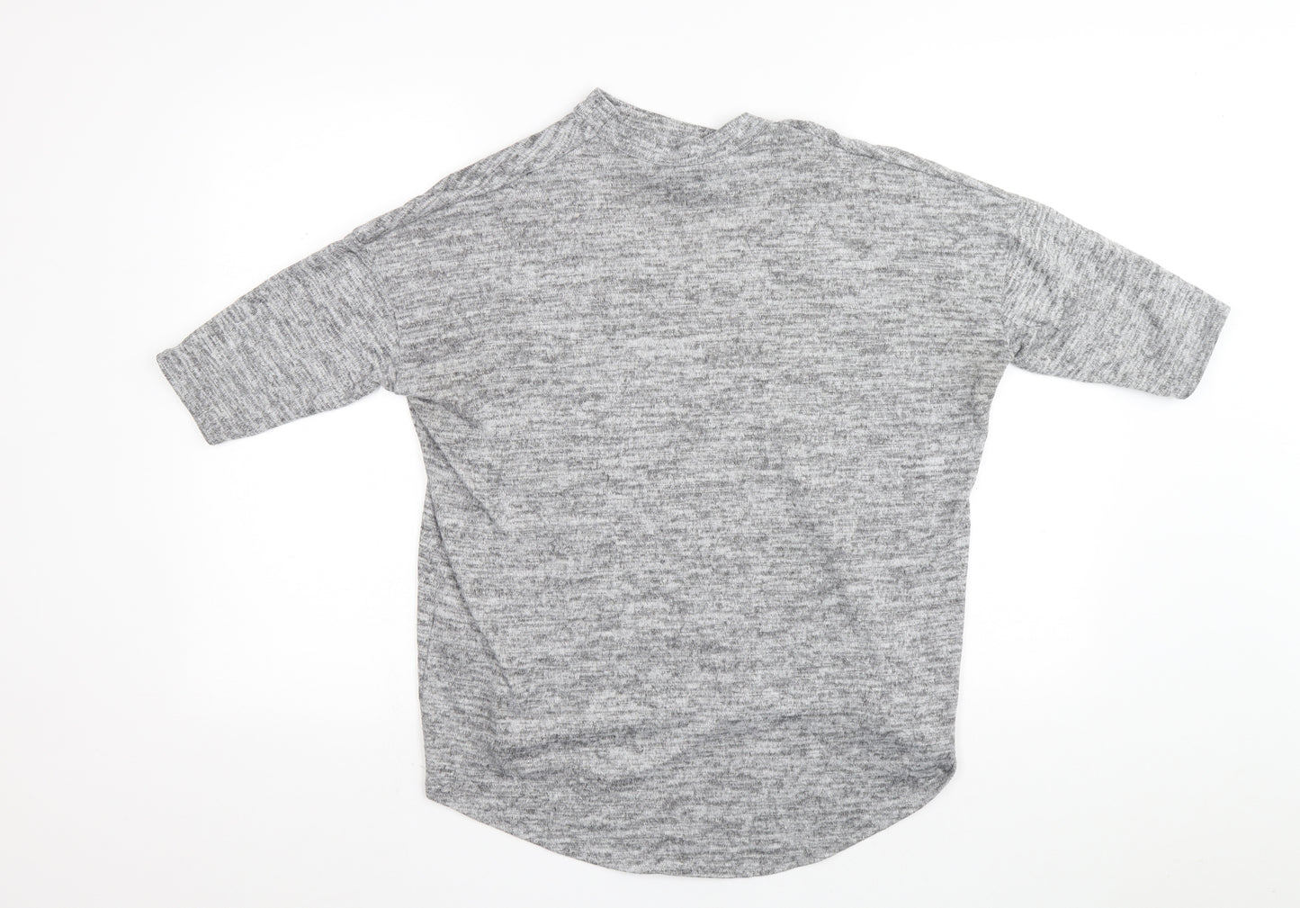 New Look Womens Grey Round Neck Polyester Pullover Jumper Size 12