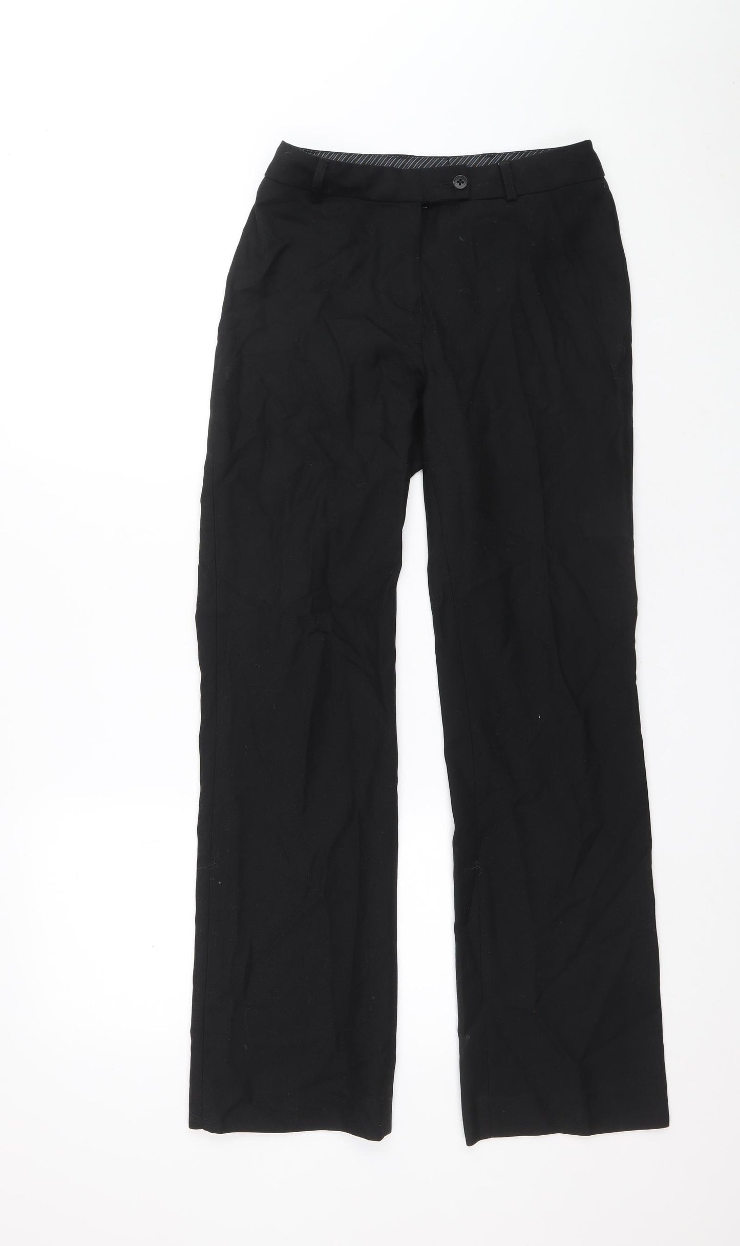 Clubclass Womens Black Polyester Trousers Size 28 in L30.5 in Regular Zip