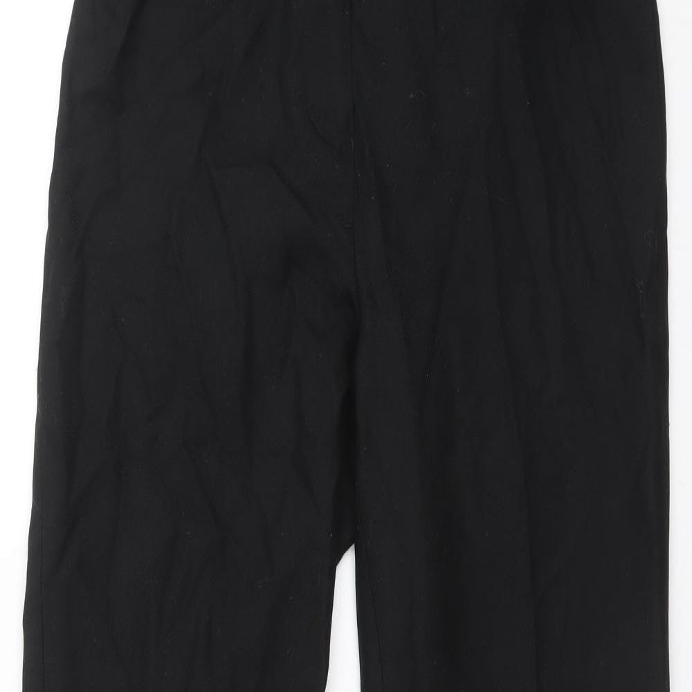Clubclass Womens Black Polyester Trousers Size 28 in L30.5 in Regular Zip