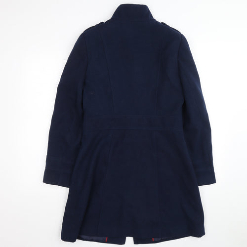 Paraphrase Womens Blue Overcoat Coat Size 10 Button