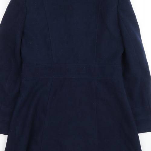 Paraphrase Womens Blue Overcoat Coat Size 10 Button