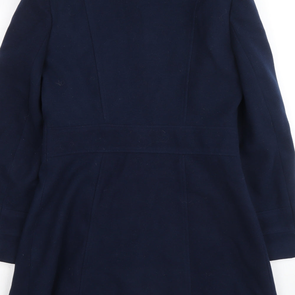 Paraphrase Womens Blue Overcoat Coat Size 10 Button