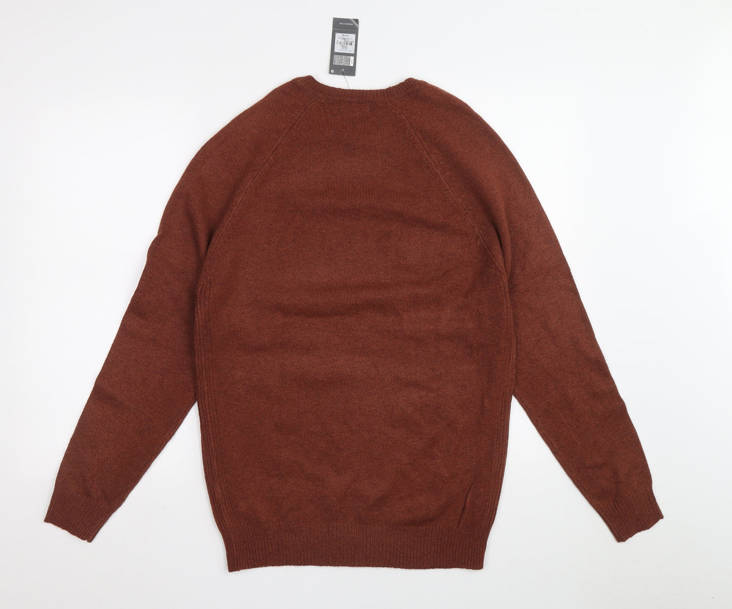 Primark Mens Brown Round Neck Polyester Pullover Jumper Size M