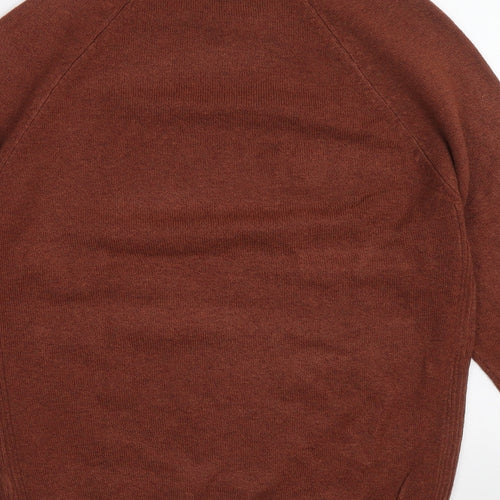 Primark Mens Brown Round Neck Polyester Pullover Jumper Size M
