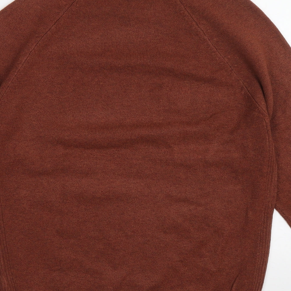 Primark Mens Brown Round Neck Polyester Pullover Jumper Size M
