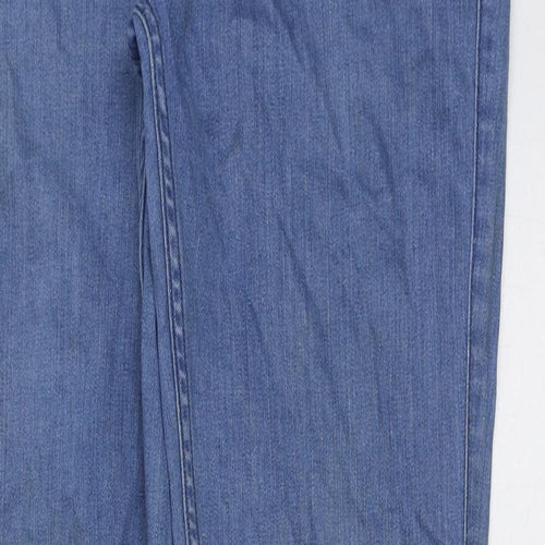Selected Mens Blue Cotton Straight Jeans Size 32 in L34 in Regular Button
