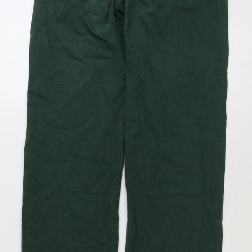 Pull&Bear Womens Green Cotton Straight Jeans Size 10 L33 in Regular Button