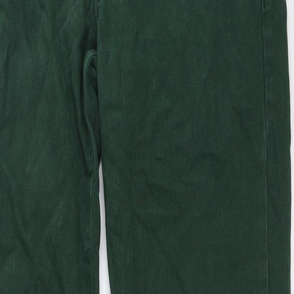 Pull&Bear Womens Green Cotton Straight Jeans Size 10 L33 in Regular Button