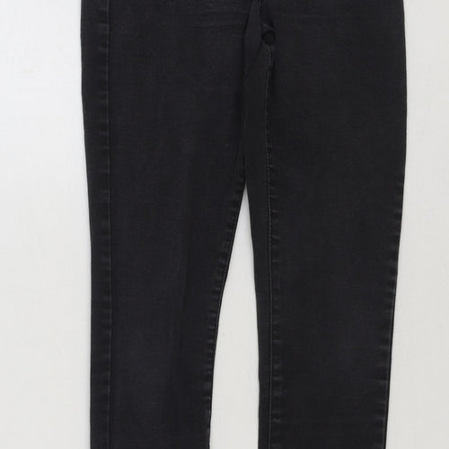 Denim & Co. Womens Black Cotton Skinny Jeans Size 12 L29 in Regular Button