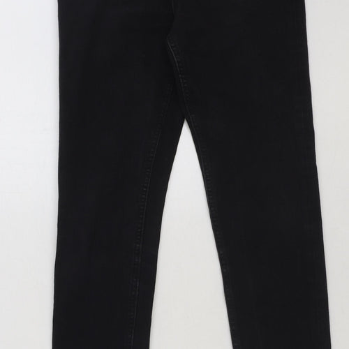 Marks and Spencer Womens Black Cotton Skinny Jeans Size 8 L31 in Regular Button