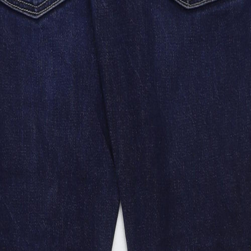 Wrangler Mens Blue Cotton Straight Jeans Size 34 in L32 in Regular Button