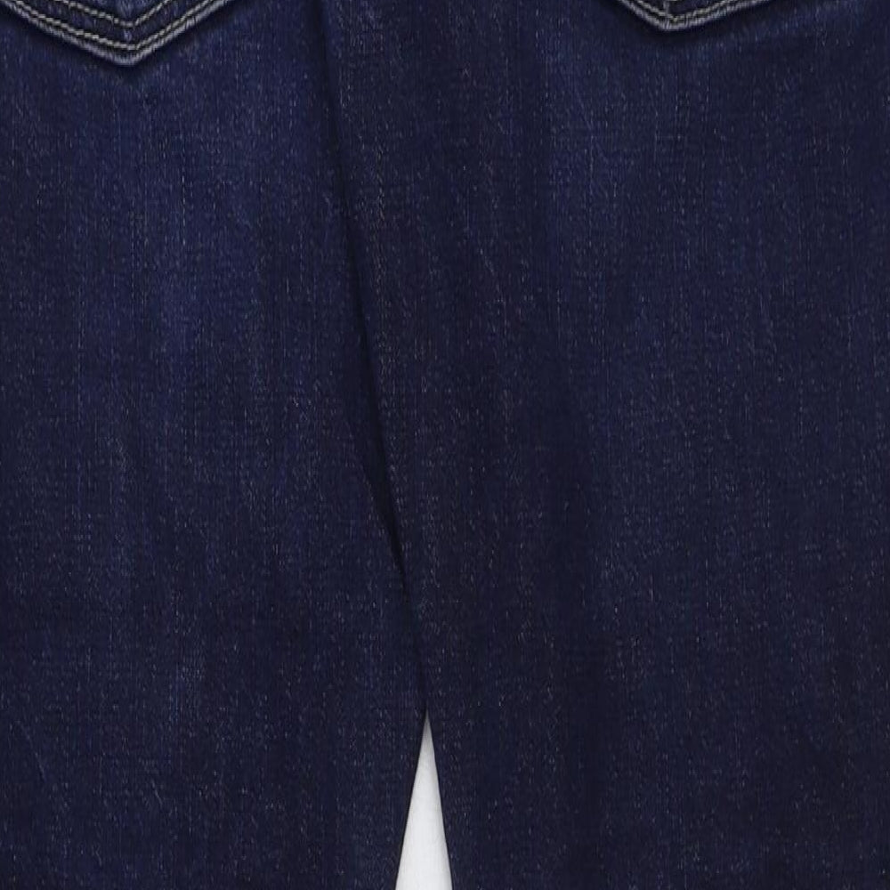 Wrangler Mens Blue Cotton Straight Jeans Size 34 in L32 in Regular Button