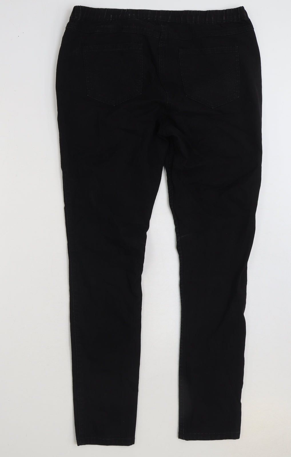 M&Co Womens Black Cotton Jegging Jeans Size 14 L29 in Regular