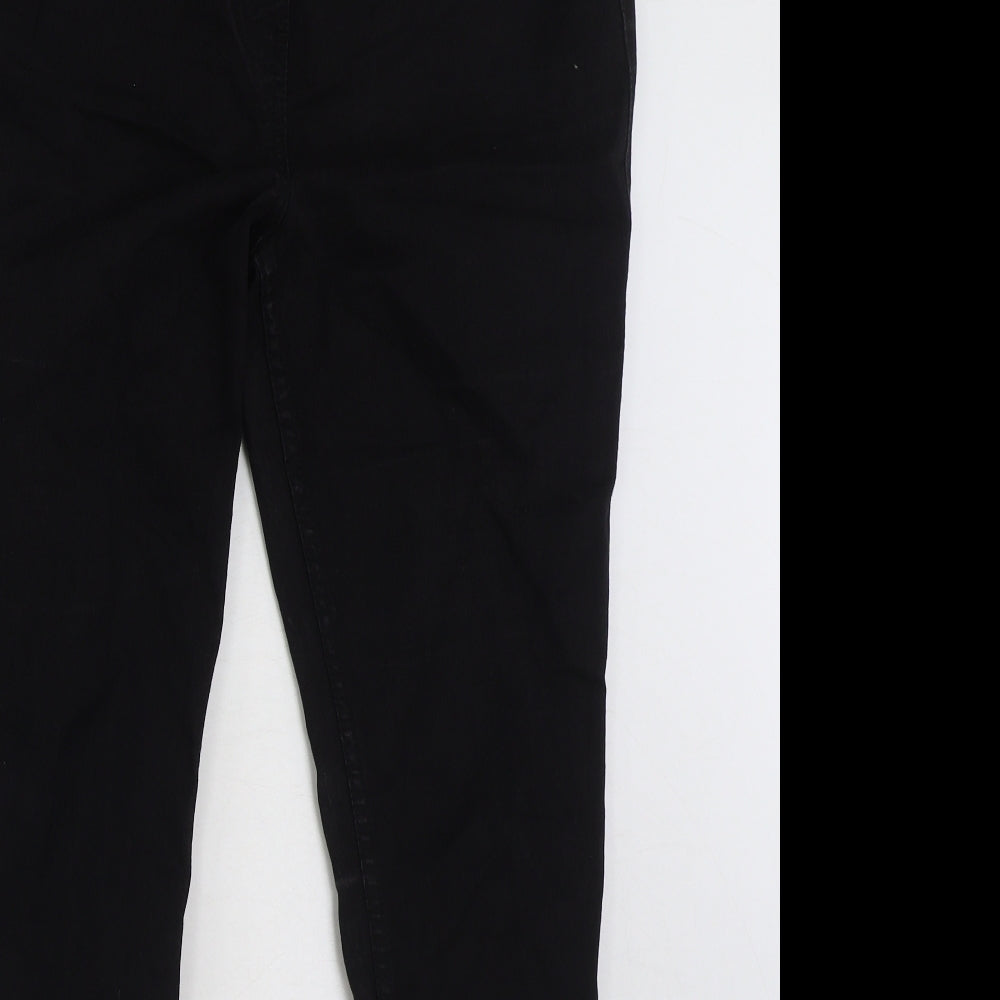 M&Co Womens Black Cotton Jegging Jeans Size 14 L29 in Regular