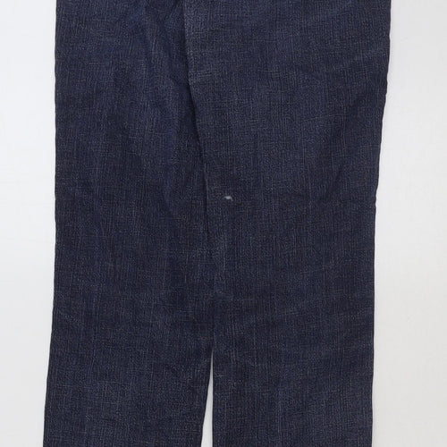 oops Womens Blue Cotton Straight Jeans Size 28 in L32 in Regular Button