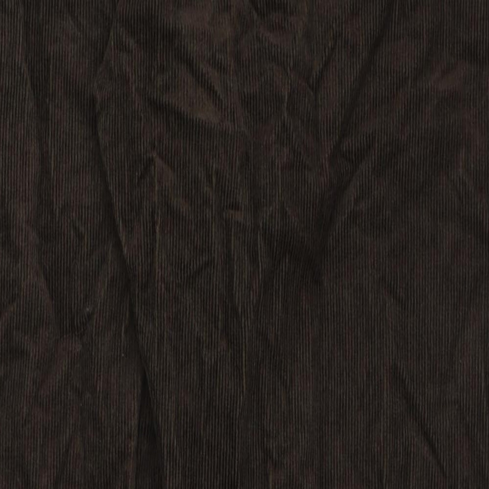 Marks and Spencer Mens Brown Cotton Trousers Size 34 in L29 in Regular Button