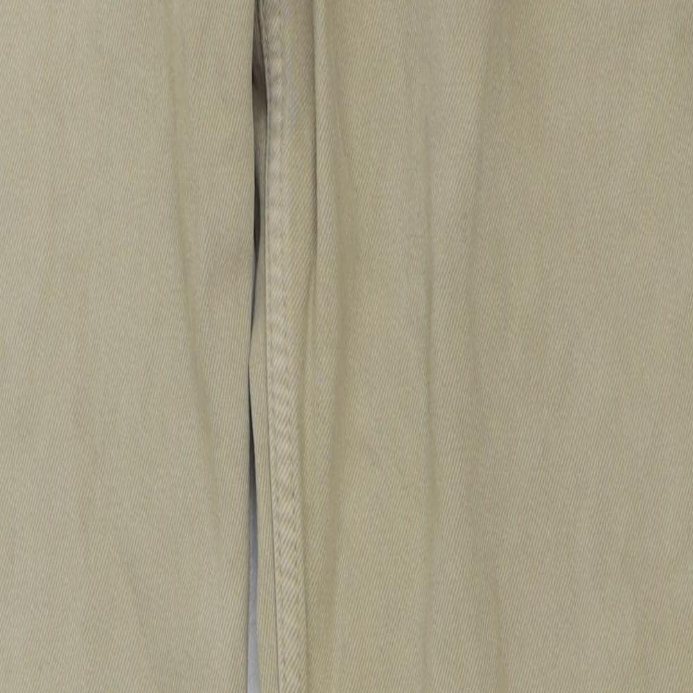 Signature by Levi Strauss & Co. Mens Beige Cotton Chino Trousers Size 34 in L34 in Regular Button