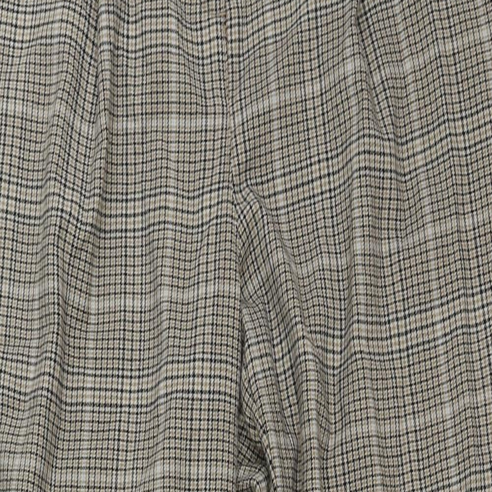 New Look Womens Multicoloured Check Polyester Trousers Size 14 L36 in Regular Tie