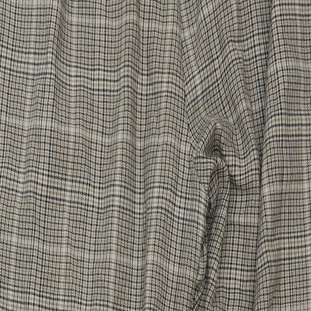 New Look Womens Multicoloured Check Polyester Trousers Size 14 L36 in Regular Tie