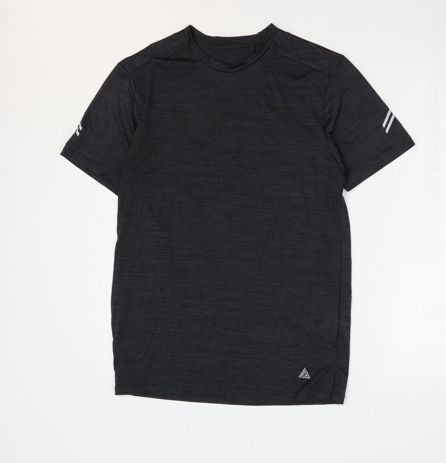 NEXT Mens Grey Polyester Basic T-Shirt Size S Round Neck Pullover