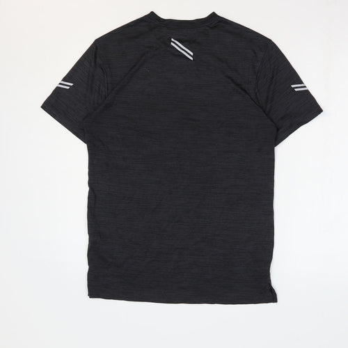 NEXT Mens Grey Polyester Basic T-Shirt Size S Round Neck Pullover