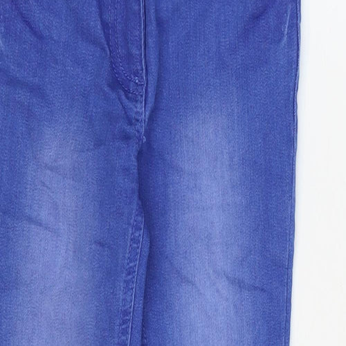 NEXT Boys Blue Cotton Skinny Jeans Size 6 Years Regular Zip