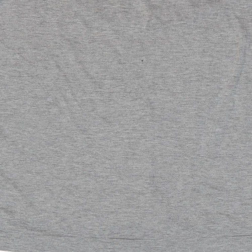V by Very Womens Grey Polyester Basic T-Shirt Size 20 Round Neck - Lace Detail Lounge Top